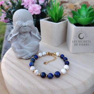 Bracelet Paix de l’Esprit en lapis-lazuli et magnésite