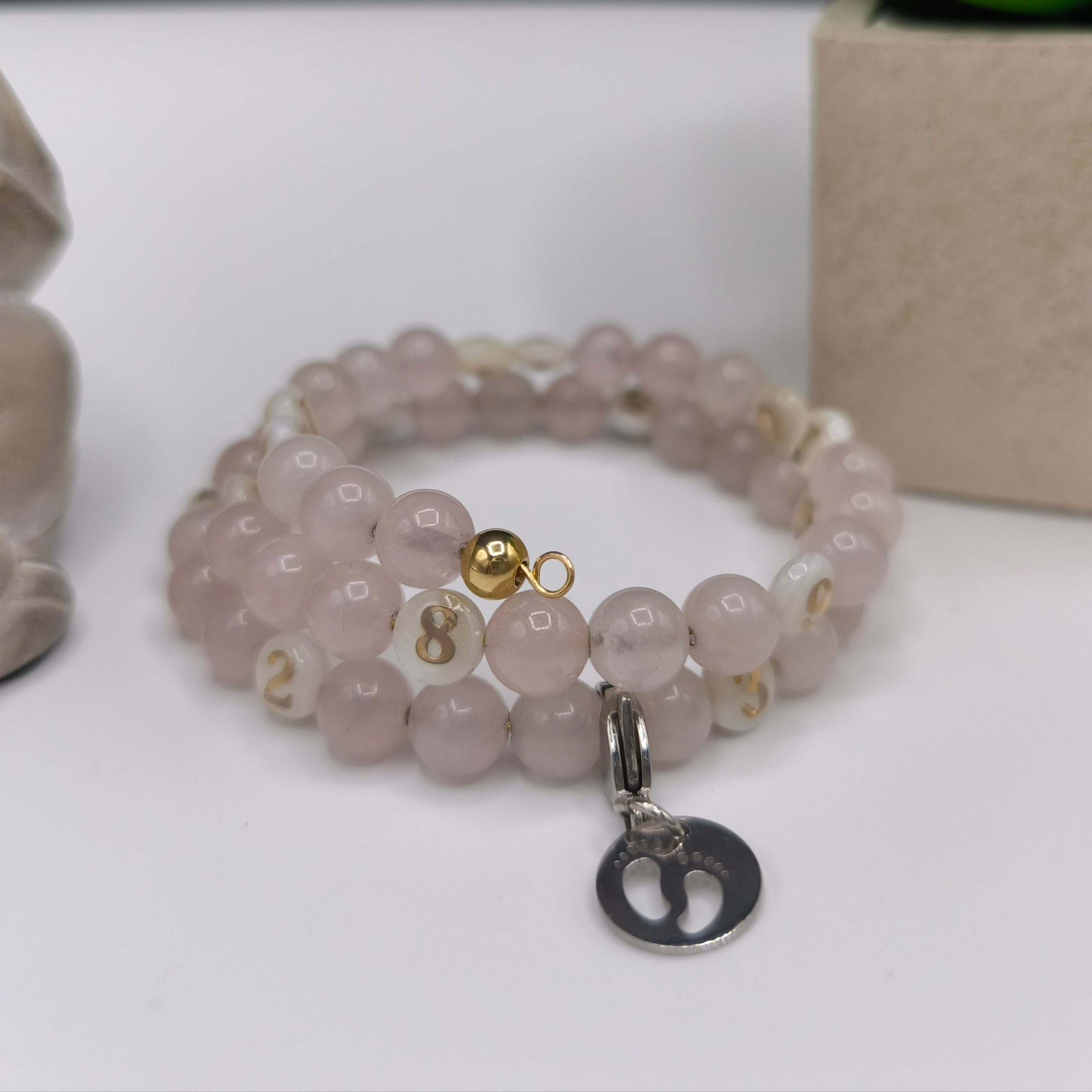 Bracelet d’Allaitement "Émotion Apaisée" – Quartz Rose – Image 2