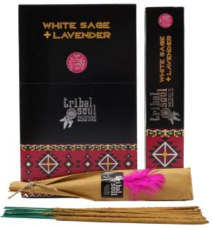 Encens Tribal Soul Sauge Blanche + Lavande – Purification et Sérénité
