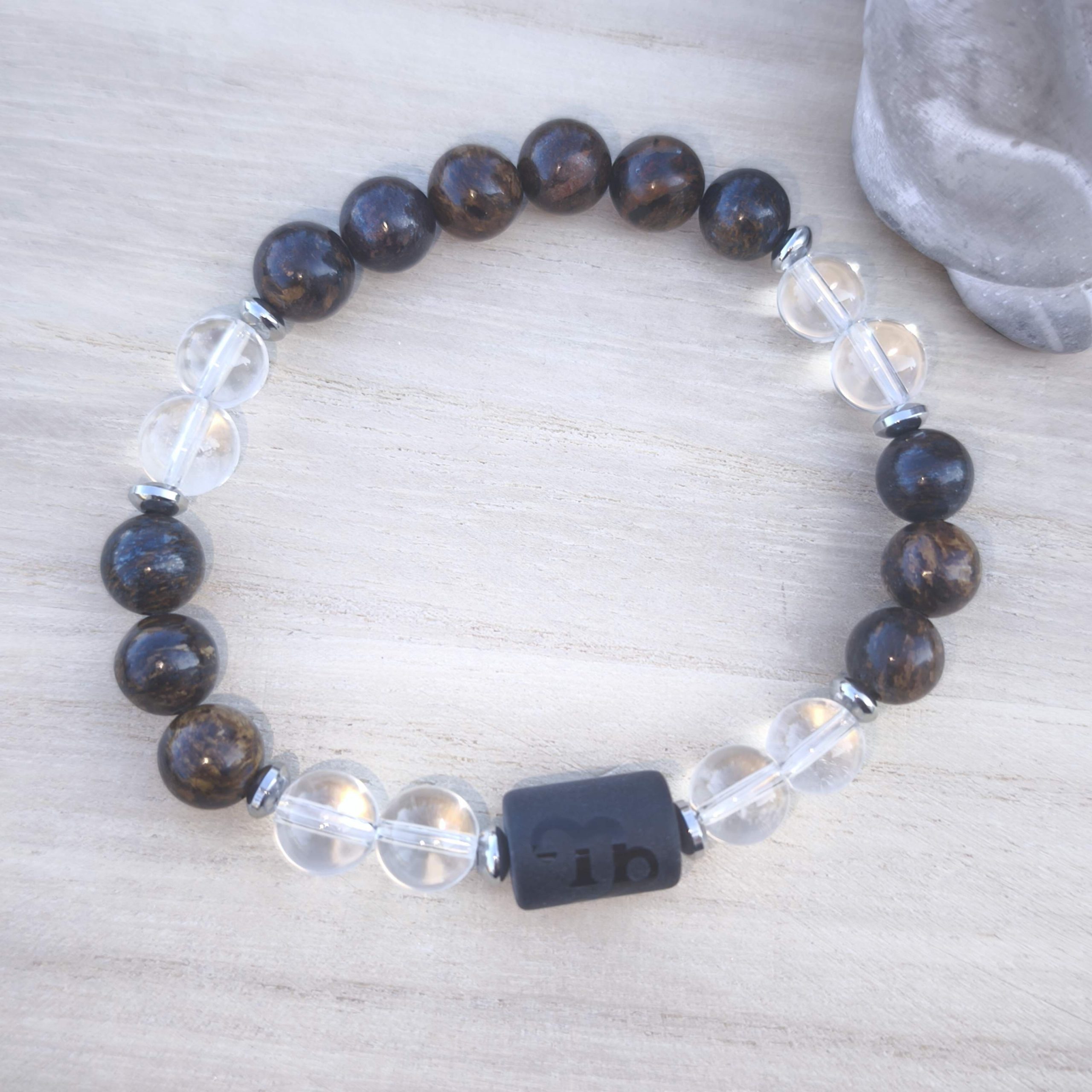 Capricorne – "Autorité Intérieure & Stabilité" – Bronzite, Cristal de roche & Onyx – Image 4