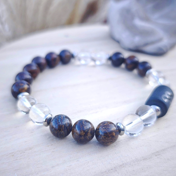 Capricorne – "Autorité Intérieure & Stabilité" – Bronzite, Cristal de roche & Onyx – Image 3