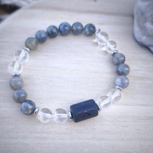 Scorpion "Protection & Transformation" – Labradorite, Cristal de roche & Onyx