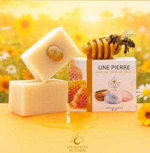 Savon au miel avec pierre naturelle à collectionner