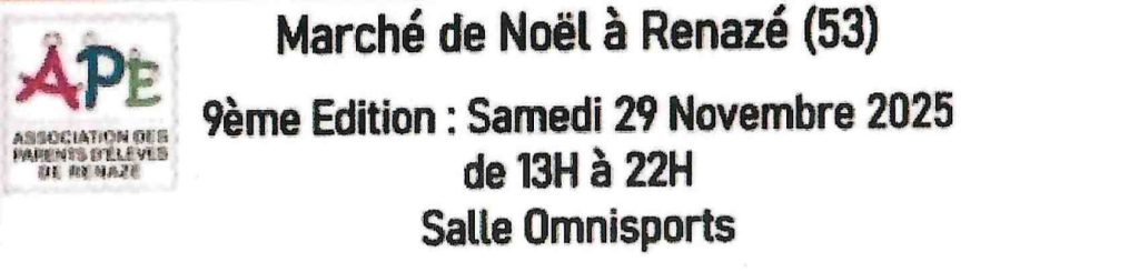 Marché de Noël Rénazé 2025 – Les Secrets de Pierre