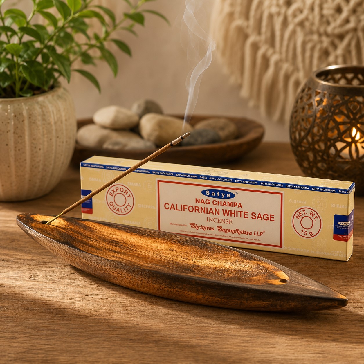Boîte d'encens Satya Sauge Blanche Californienne 15 g