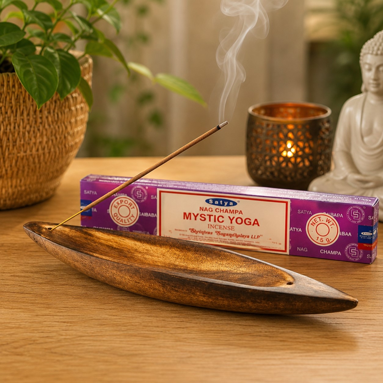 Boîte d’encens Satya Yoga Mystique pour méditation et détente