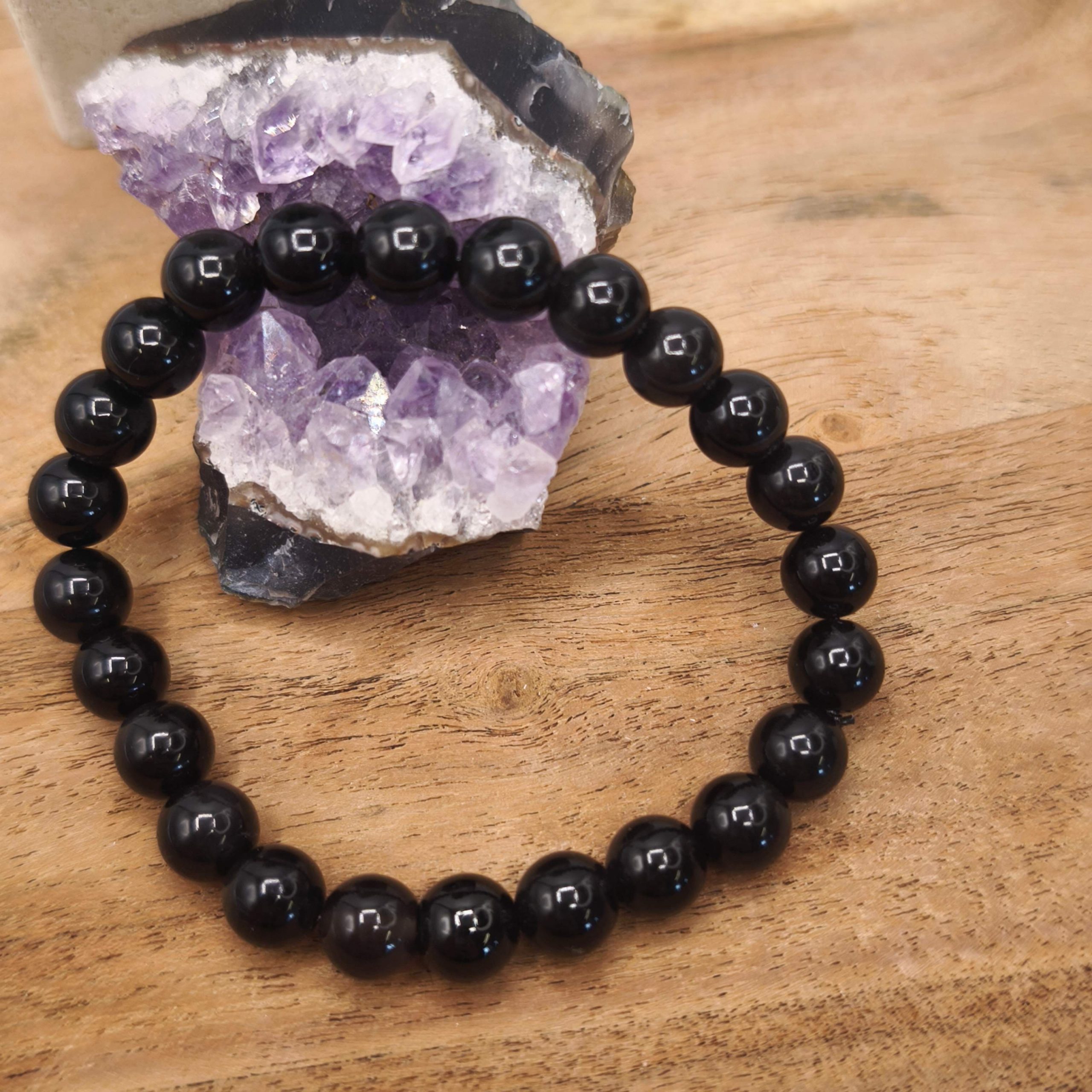 Bracelet en obsidienne oeil céleste naturelle – révélation et bouclier de lumière