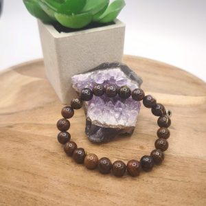 Bracelet en œil de fer naturel – résilience et énergie vitale