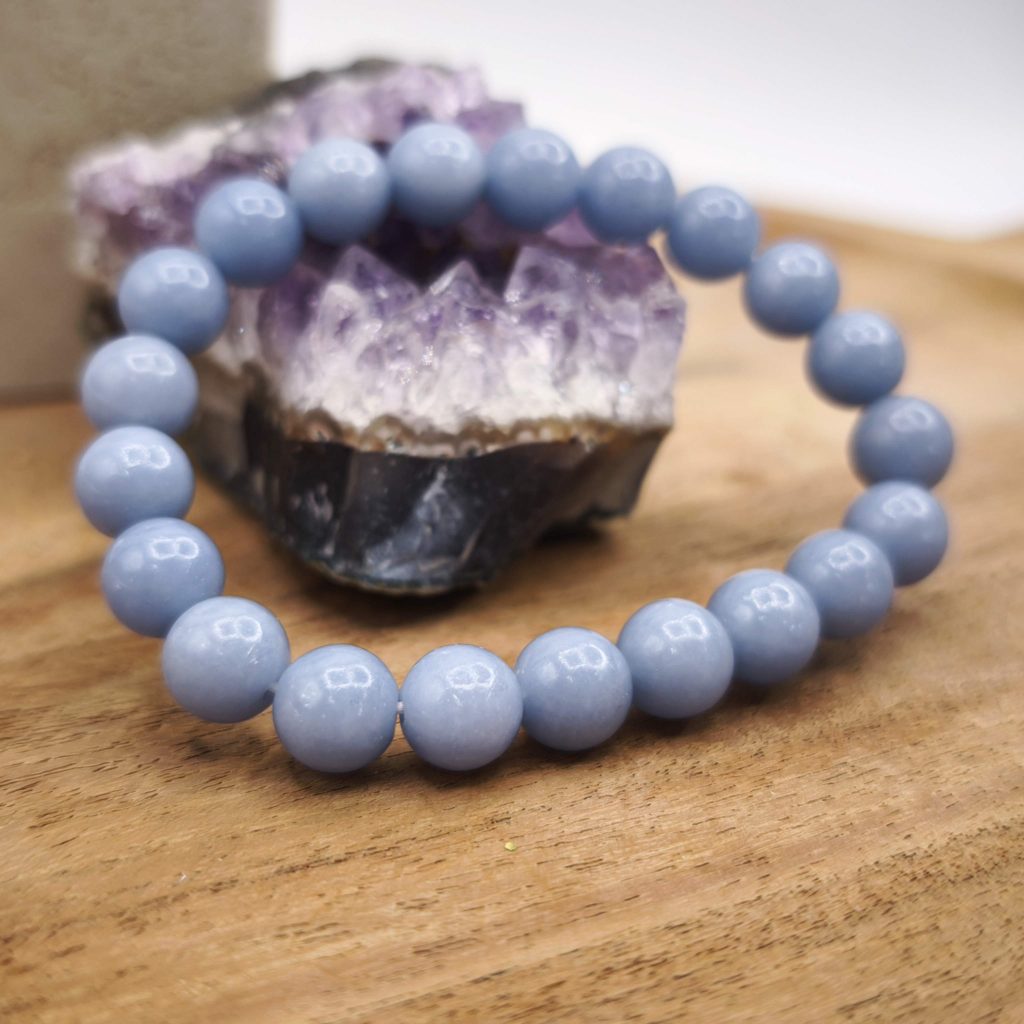 angelite pierre naturelle bleue lithotherapie