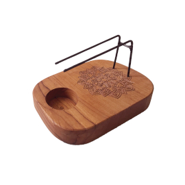 Brûleur Palo Santo - Bois de Teck - Design Motif de l'Arbre de Vie