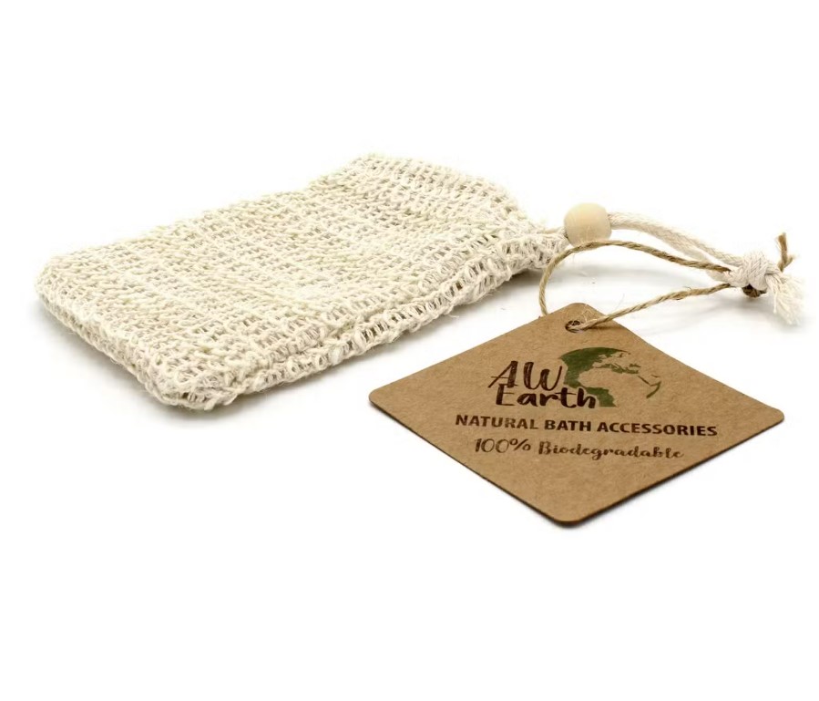 Sachet exfoliant pour savon solide en jute naturel biodégradable
