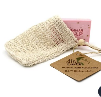 Sachet exfoliant pour savon solide en jute naturel biodégradable
