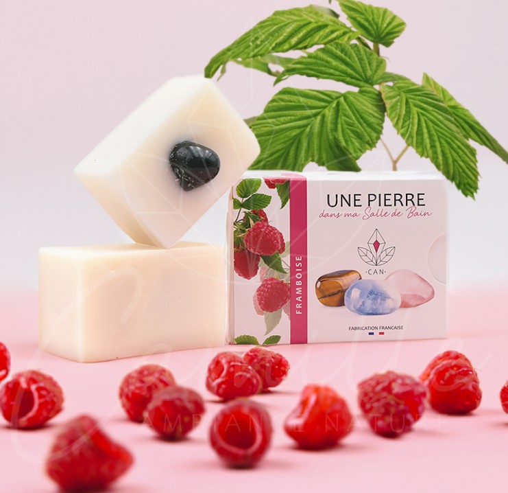 Savon naturel à la framboise