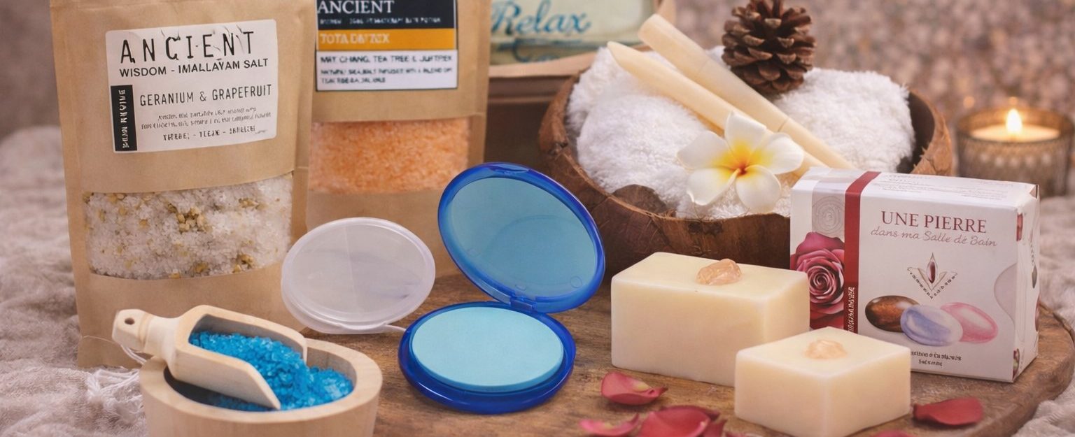 Produits de bien-être et de soin pour prendre soin de soi.